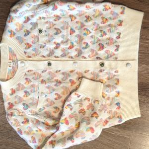 Pol heart sweater cardigan